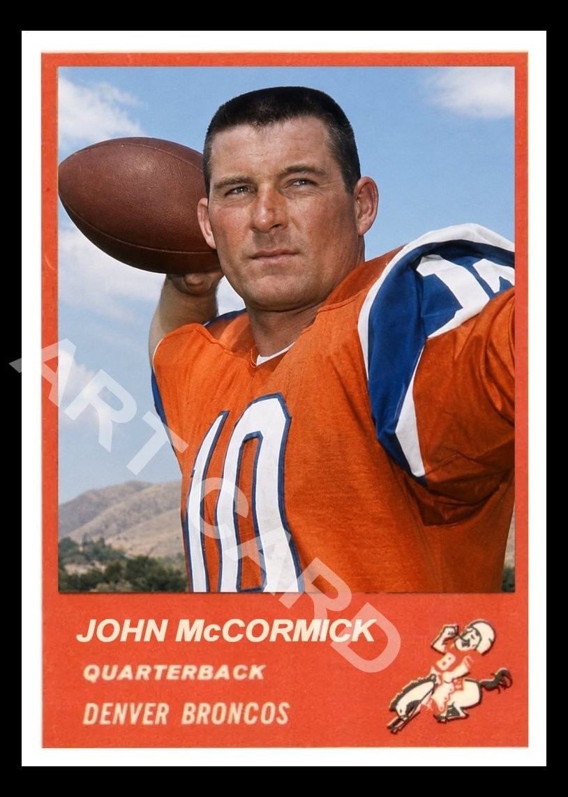 John McCormick Broncos Football Art Card