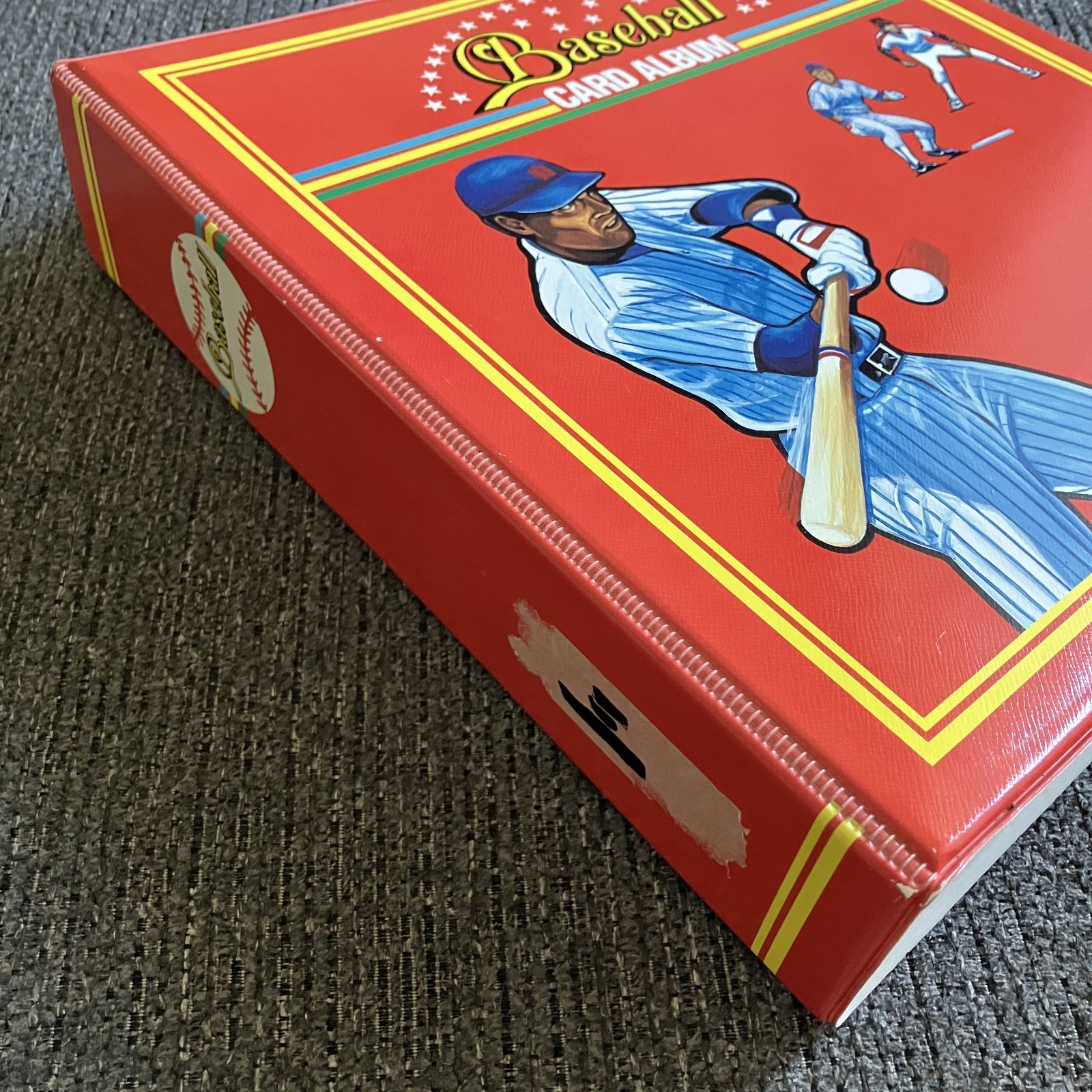 Vintage 1989 Megacards Baseball Card Album Binder 3-Ring Hardcover Red