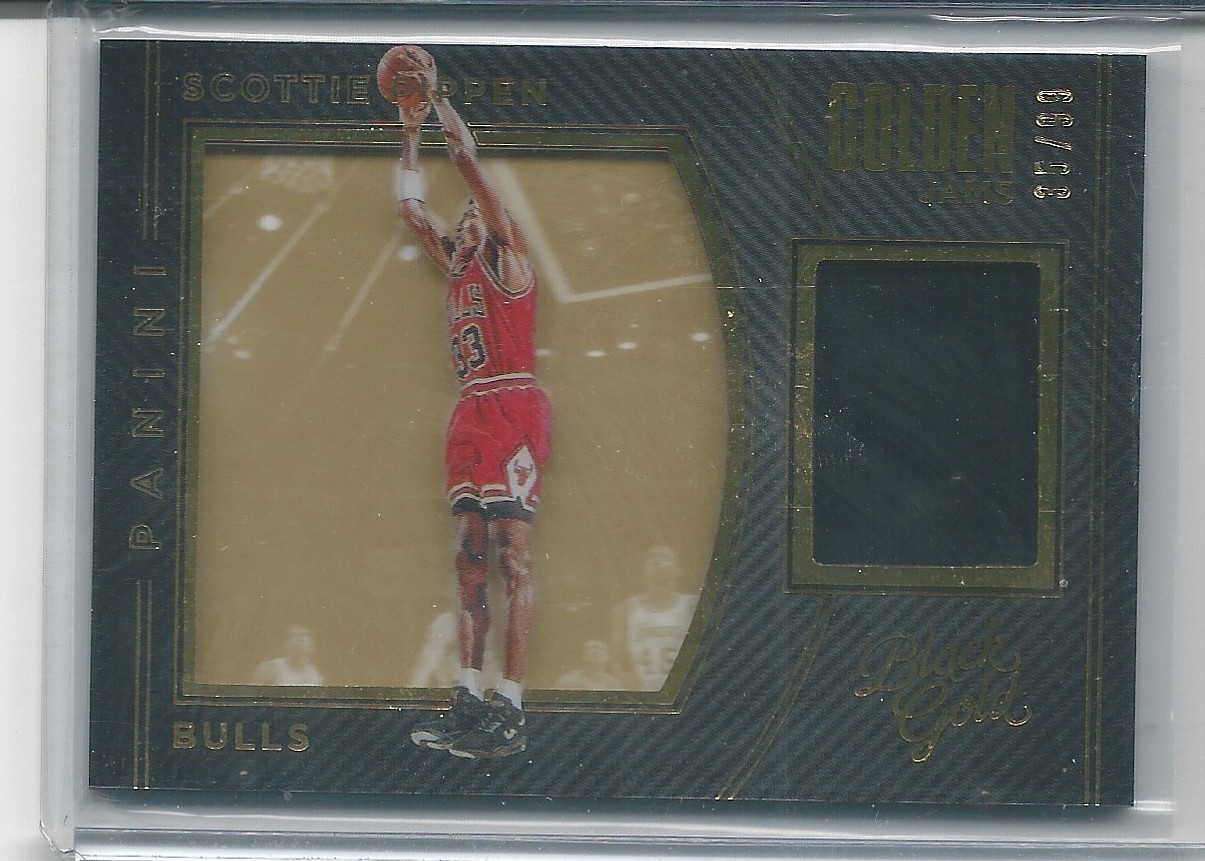 2015-16 Panini Black Gold Scottie Pippen Game Used Relic 35/99 Bulls