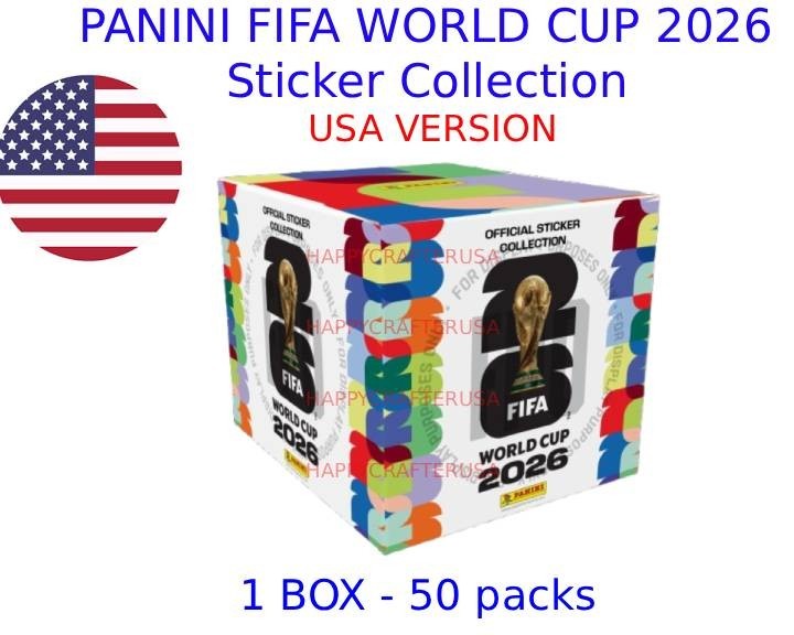 2026 Panini FIFA World Cup Sticker Album – 1 Box of 50 packs *IN STOCK *