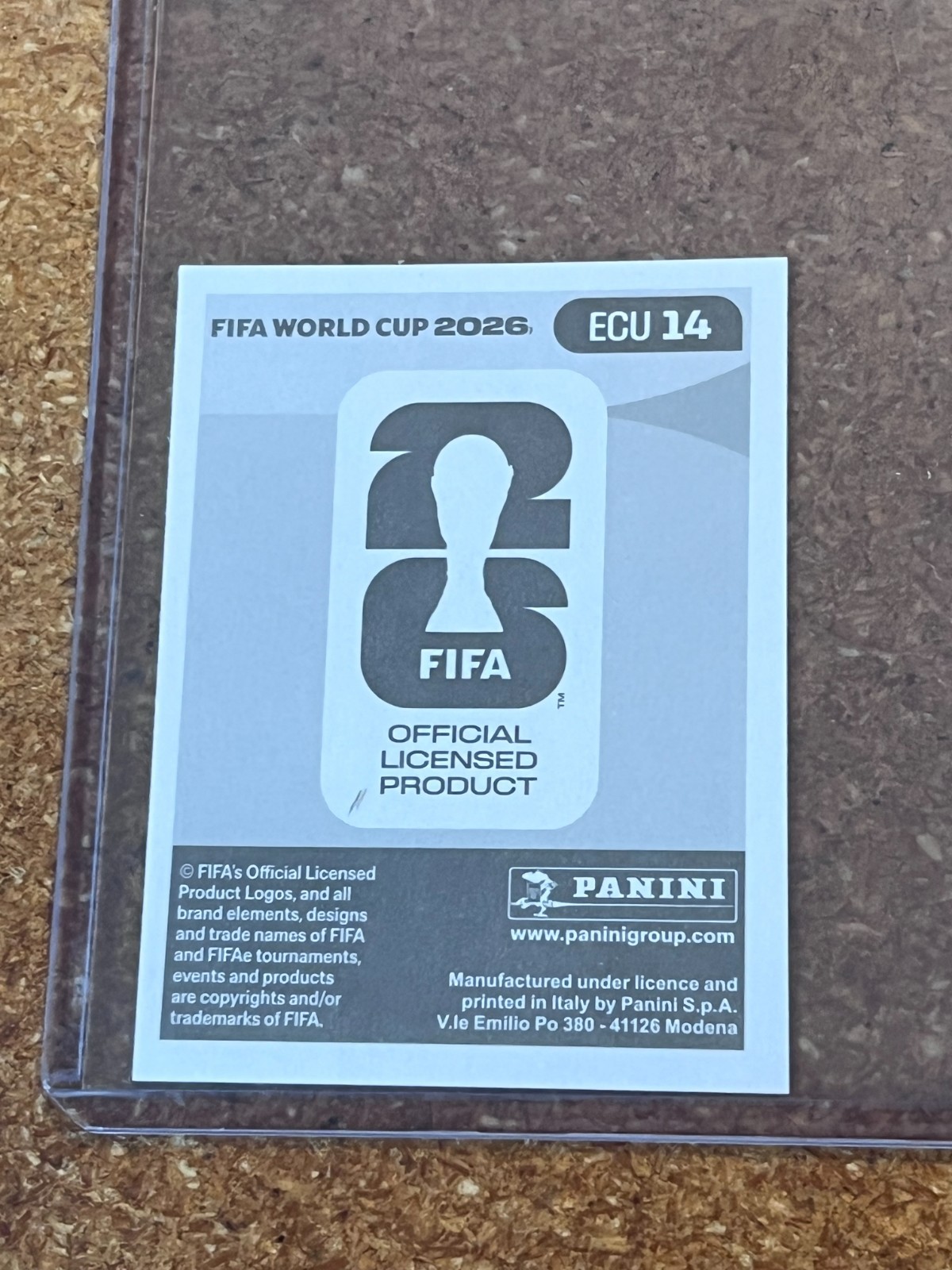 2026 Panini FIFA World Cup Soccer Sticker US Edition # ECU 14 John Veboah