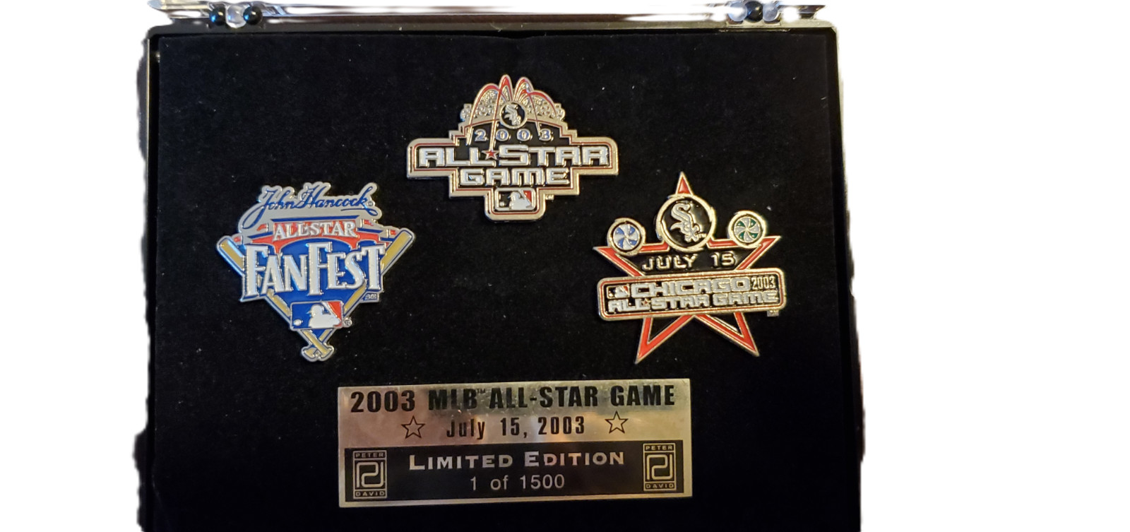 2003 MLB ALL-STAR GAME LIMITED EDITION SET 3 PINS CHICAGO WHITE SOX NIB