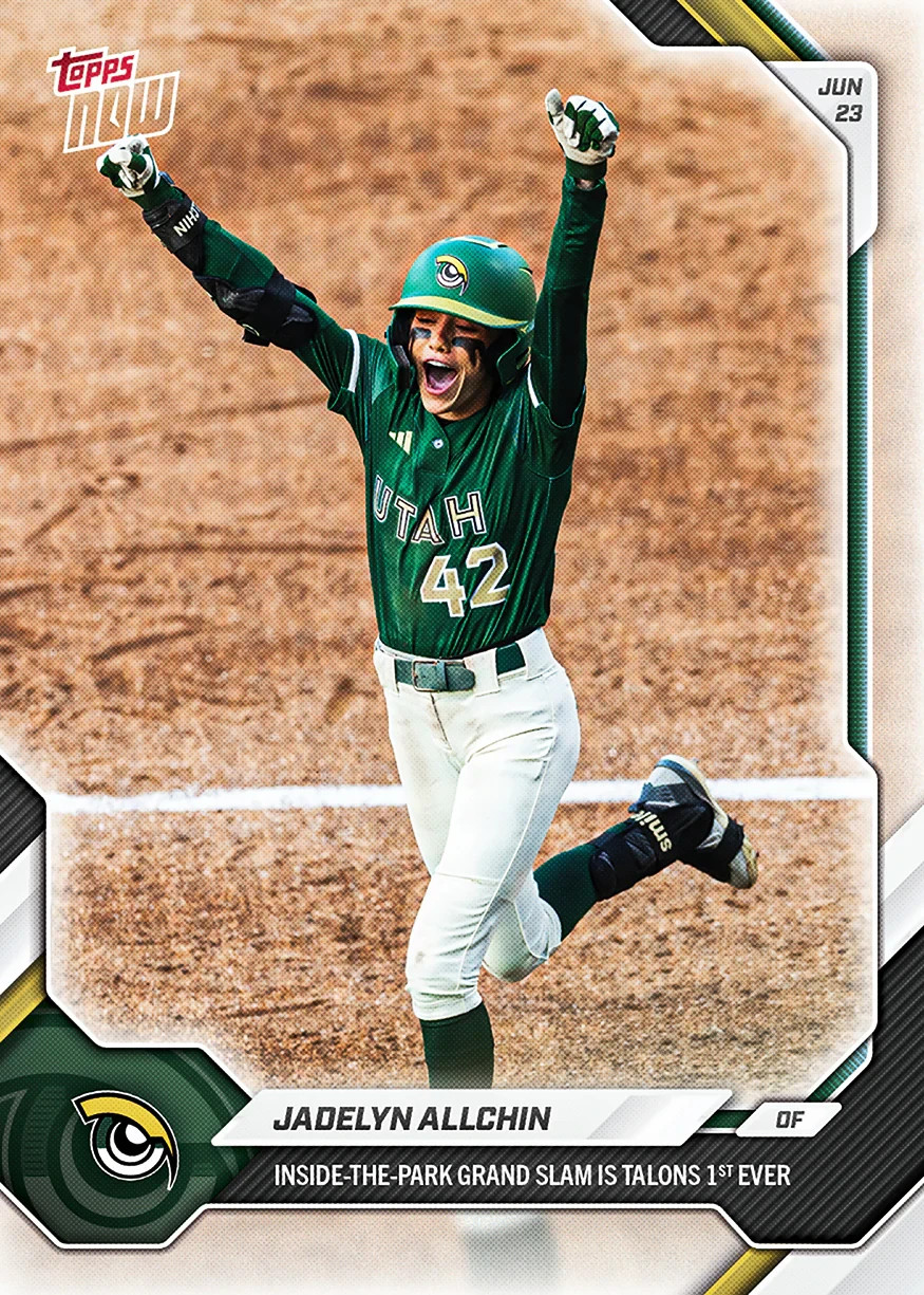 2026 Topps Now AUSL Softball 16, 17, 18, 19 Allchin, Edenfield, Lassiter Presale