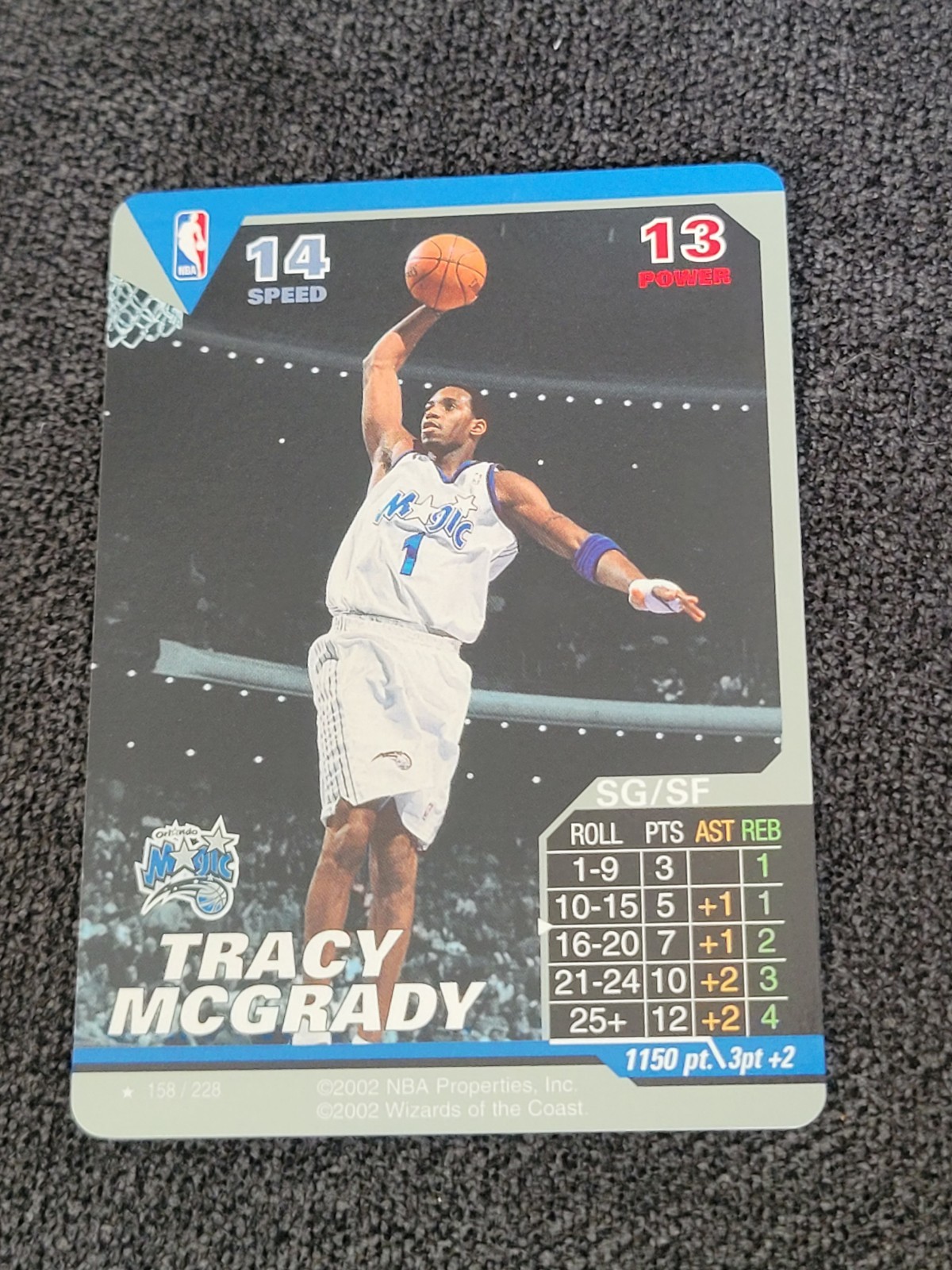 2002 NBA Showdown Tracy Mcgrady #158