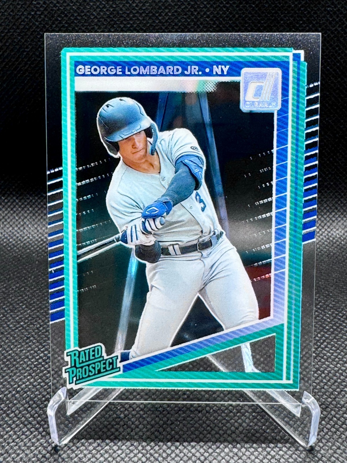 George Lombard Jr 2025 Donruss Clearly Rated Prospect Acetate New York Yankees