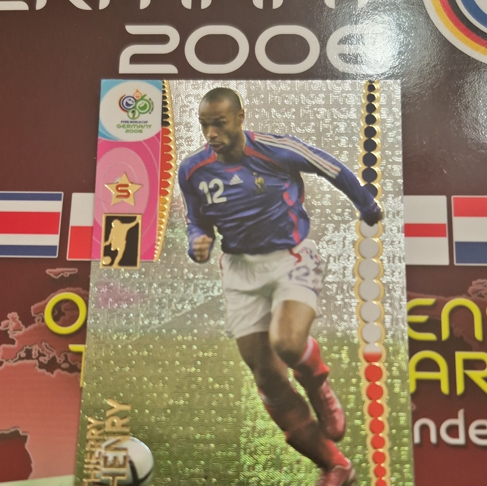 Panini FIFA World Cup Germany 2006 Soccer card #109 Thierry Henry Foil