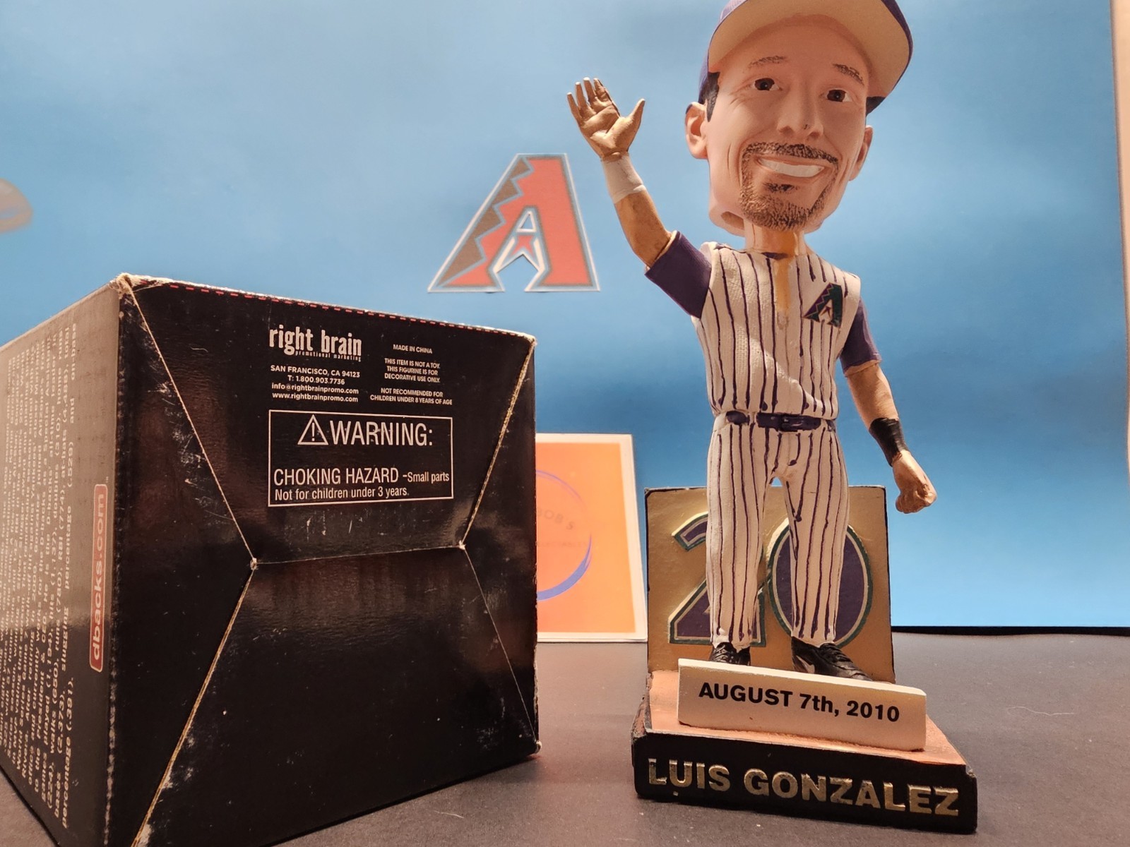Luis Gonzalez Arizona Diamondbacks MLB 2010 SGA Bobblehead # Retirement