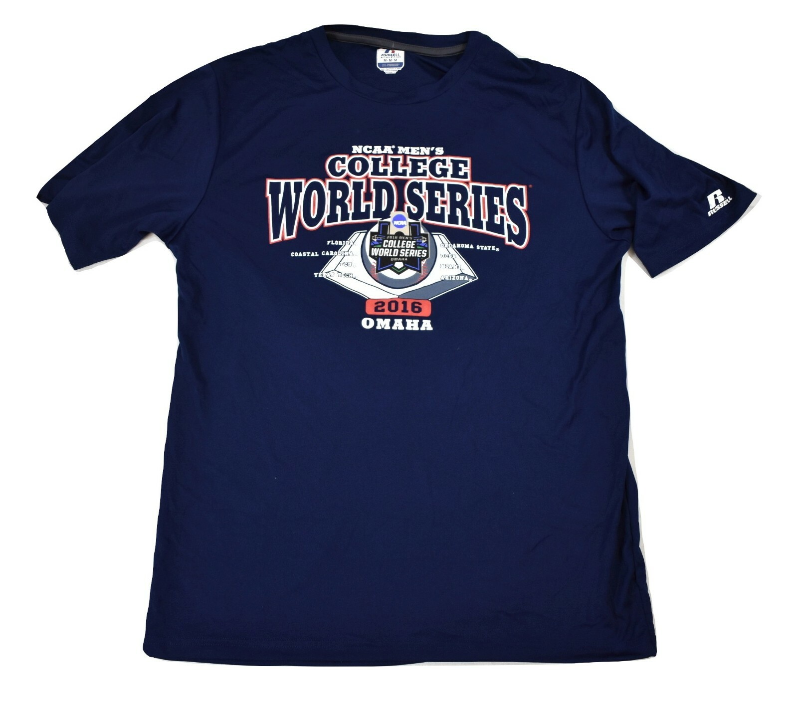 Russell Athletic Mens Dri-Power College World Series 2016 Omaha Shirt New S-2XL