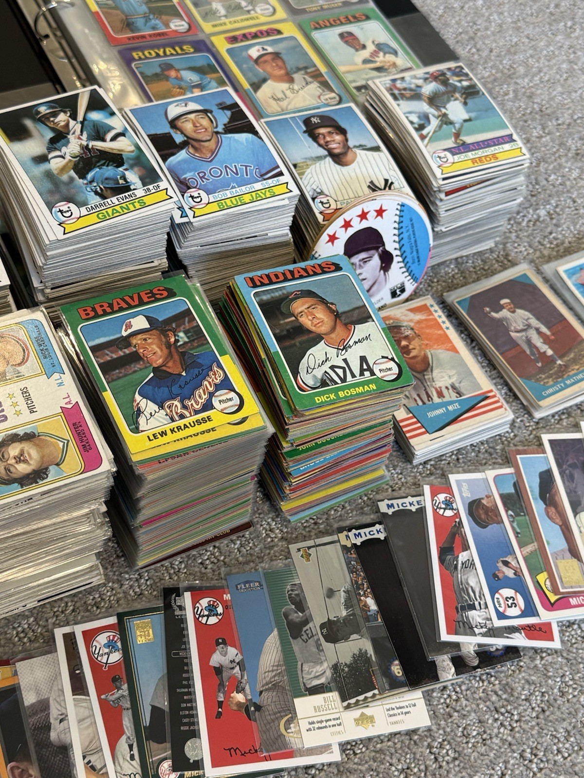 Vintage 1970s Topps Baseball Lot of Mystery Packs Mantle, Mays, Aaron, Yaz, Rose