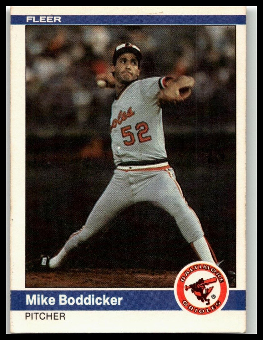1984 Fleer #1 Mike Boddicker Baltimore Orioles