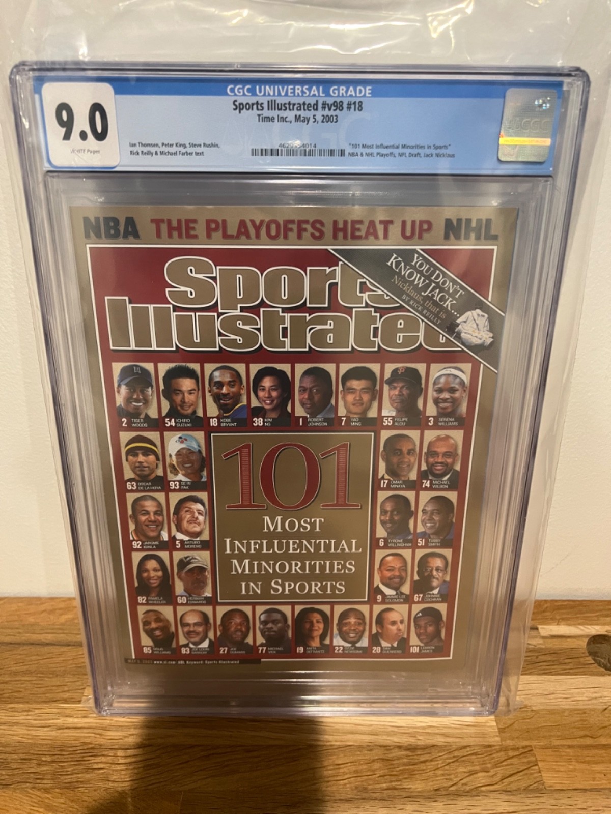 Cgc 9.0 Sports Illustrated #98 #18 Time Inc., May 5, 2003 lebron james