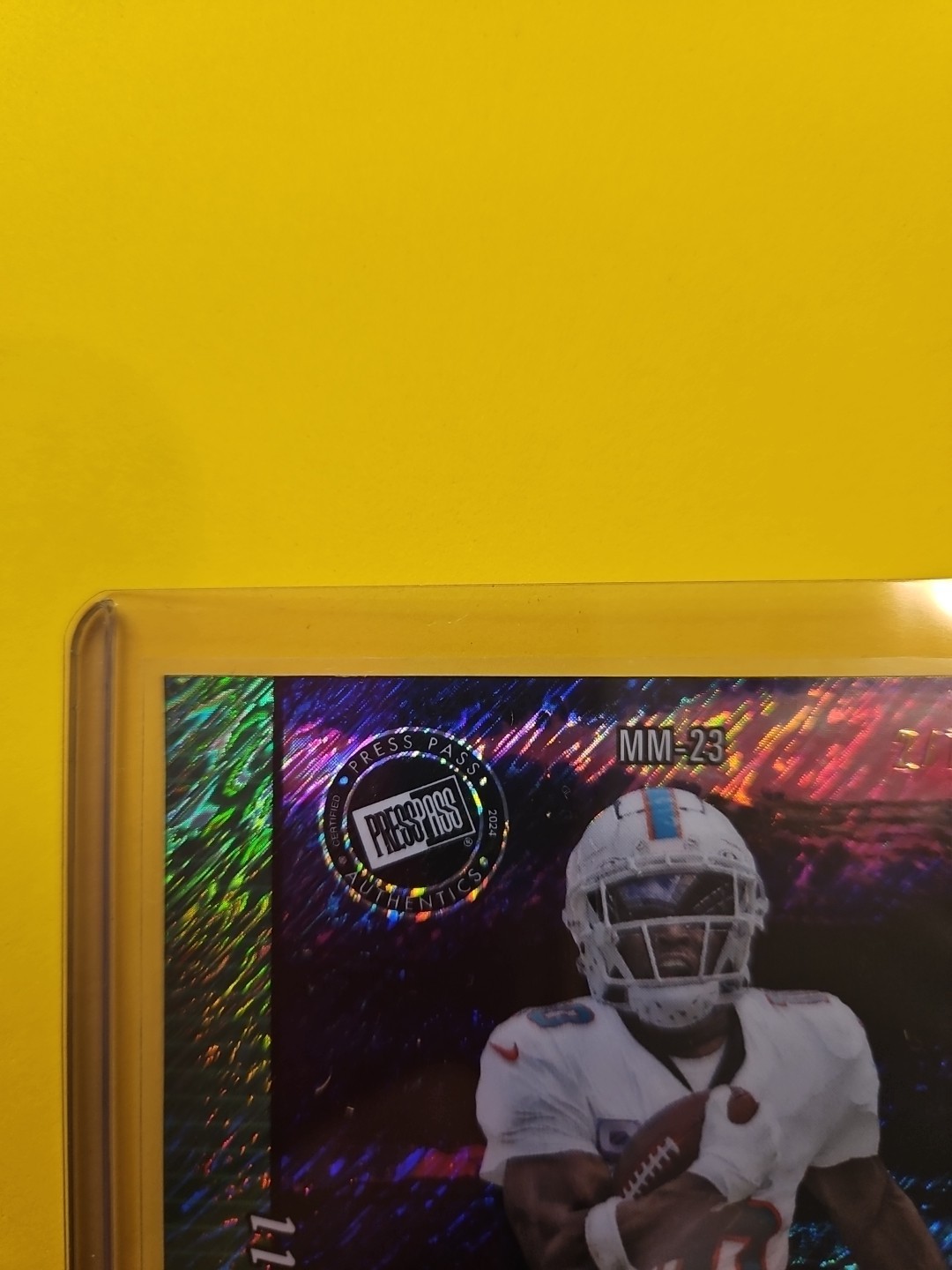 2024 LEAF PRESS PASS AUTHENTICS DUAL AUTO 2/7 TYREEK HILL IRVING FRYAR DOLPHINS