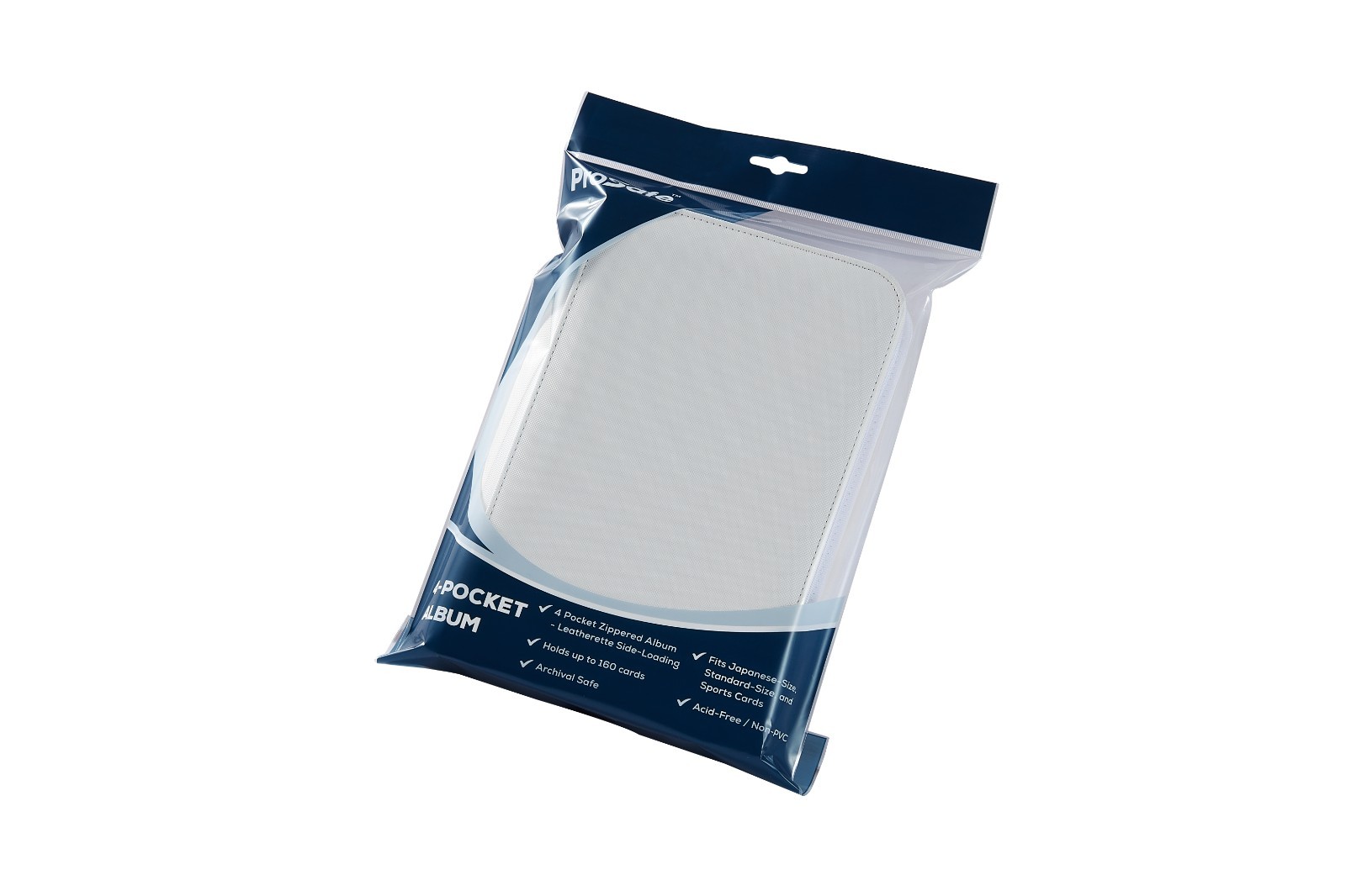 Pro Safe 4-Pocket Zippered PRO-Binder Album WHITE – Free Ship