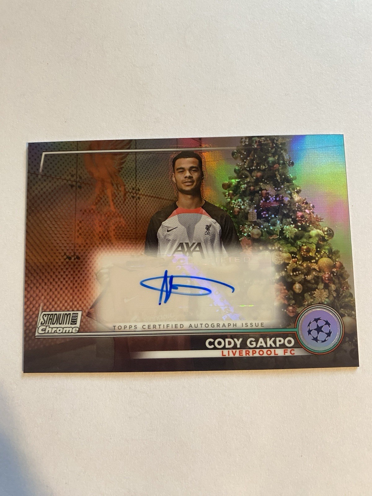 2022-23 Topps Stadium Club Chrome UCC Cody Gakpo Auto Refractor #CA-CG