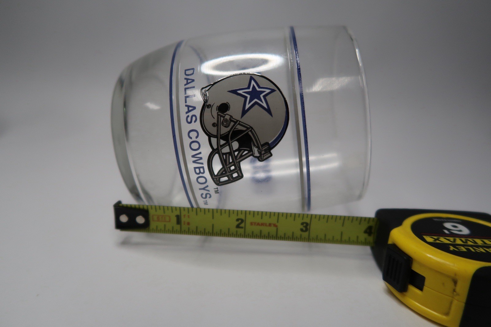 Set of 6 Vintage Dallas Cowboys Glasses Tumblers Whiskey Rocks NFL 12 oz B28