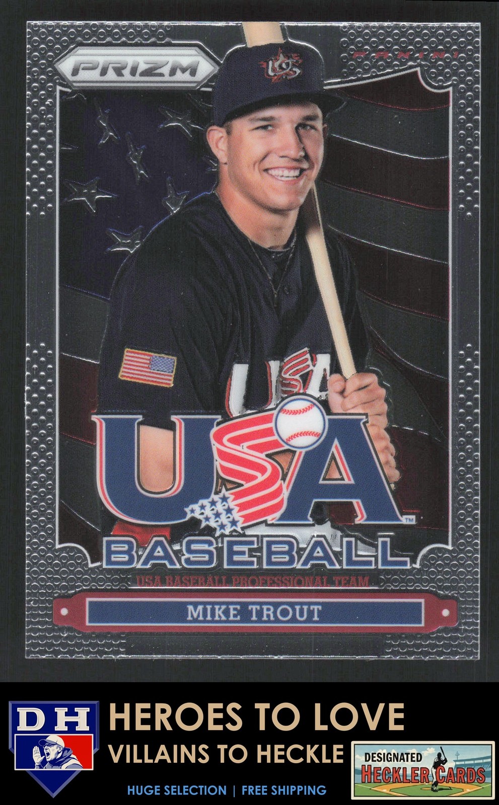 2013 Panini Prizm USA Baseball Mike Trout #USA10 Angels