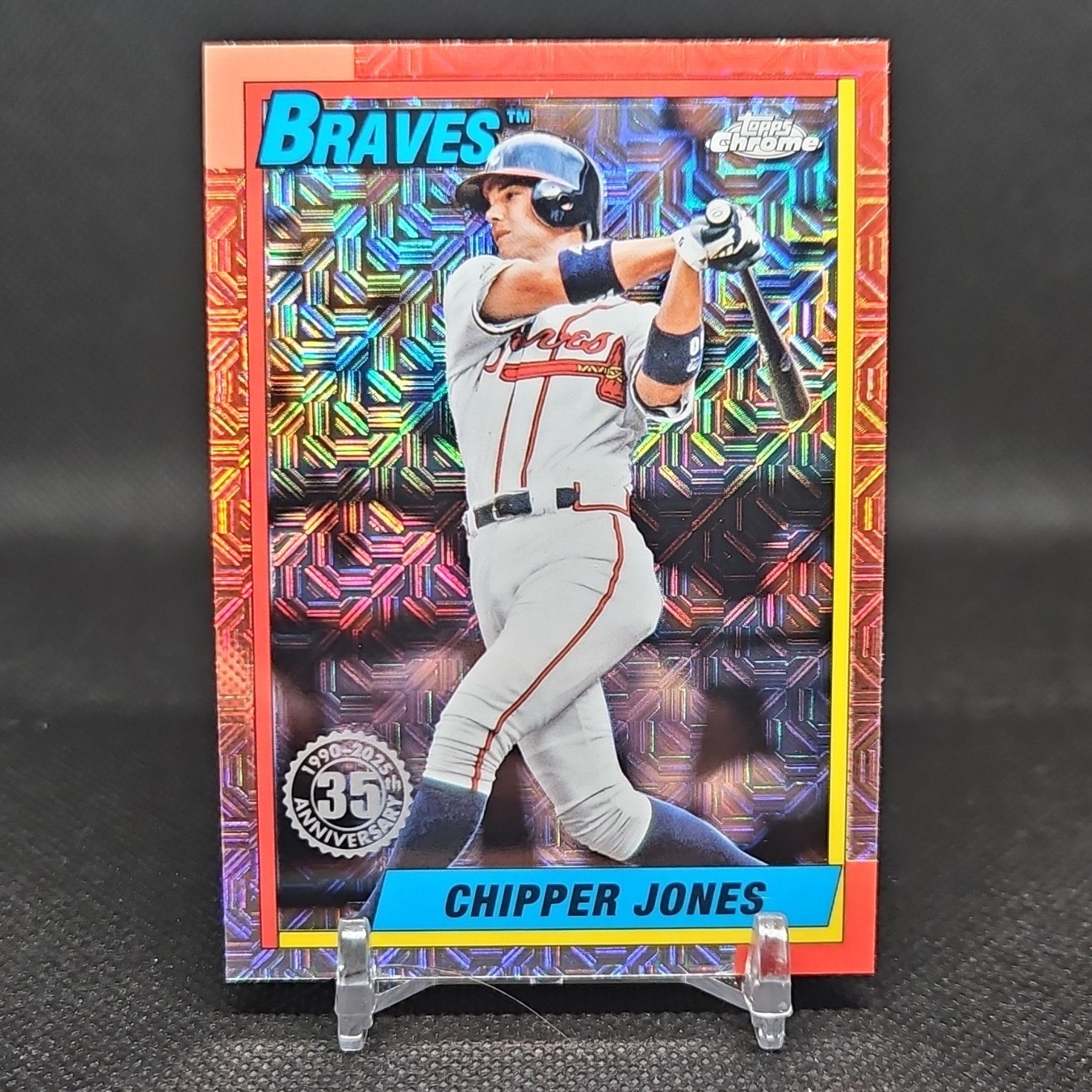 Topps 2025 Series 1 35th Anniversary Silver Pack Chipper Jones #T90C-62