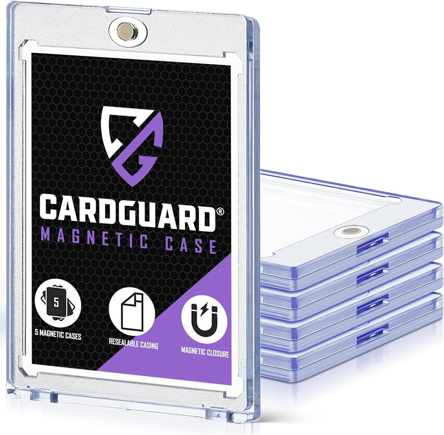 Resealable Premium Magnetic Card Case Ultra Durable Acid Free 4.3″x2.8″ 5 Pk