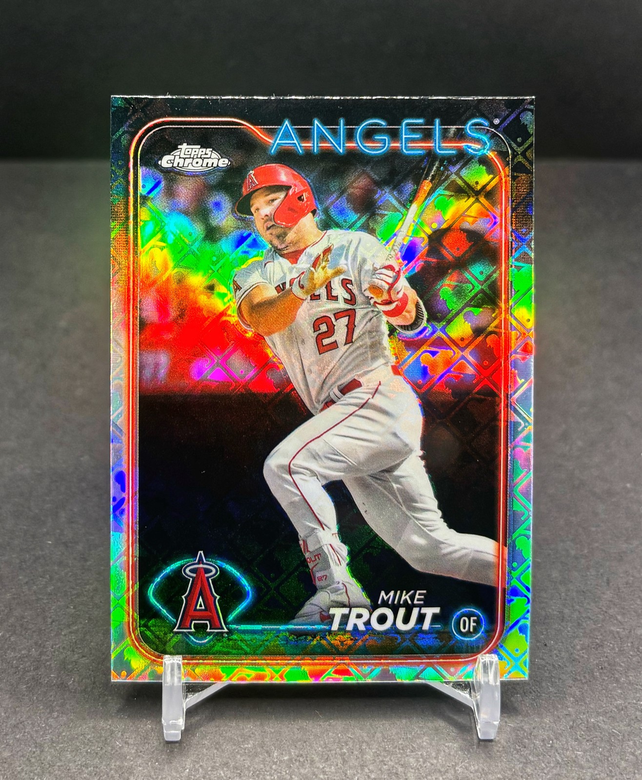 2024 Topps Chrome Logofractor – MIKE TROUT – Logofractor Refractor – Angels #200