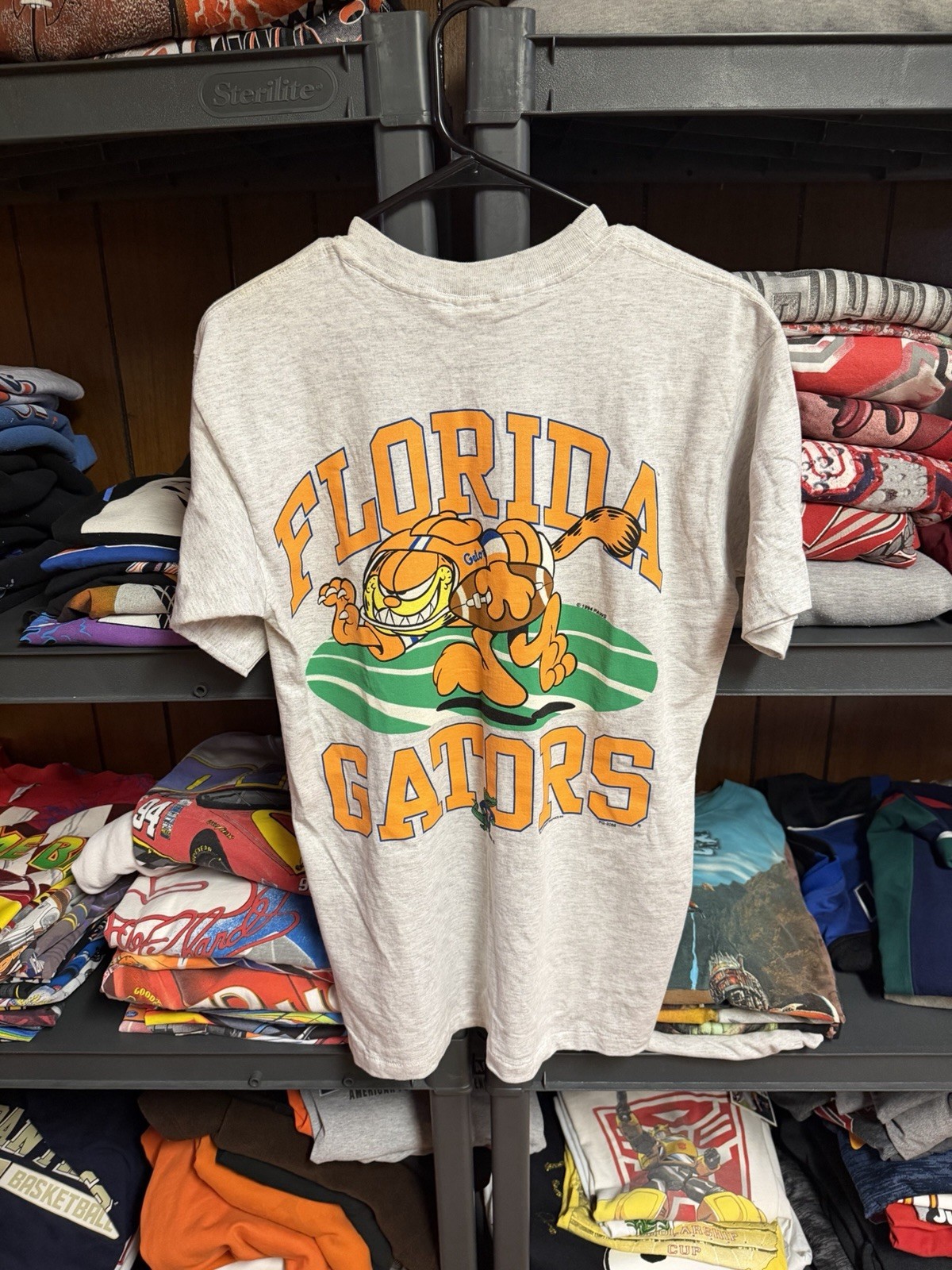 Vintage 90s NCAA Florida Gators Garfield The Car T-Shirt Size Medium NWT