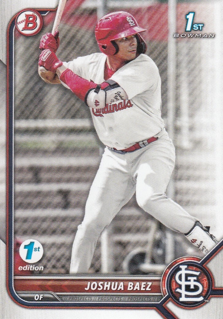 JOSHUA BAEZ BOWMAN 1ST EDITION PROSPECTS 1ST ROOKIE RC CARDINALS #BPPF-112 2022