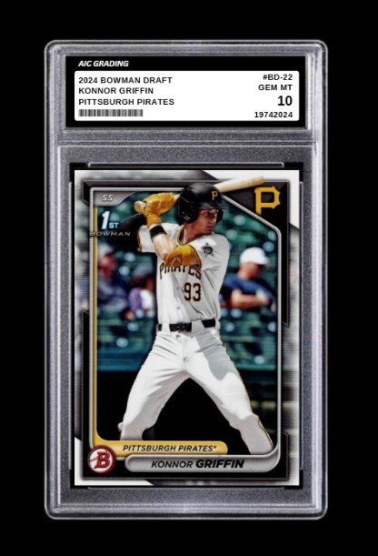 2024 Konnor Griffin 1st Bowman Draft Rookie Card #BD-22 Pirates Graded 10
