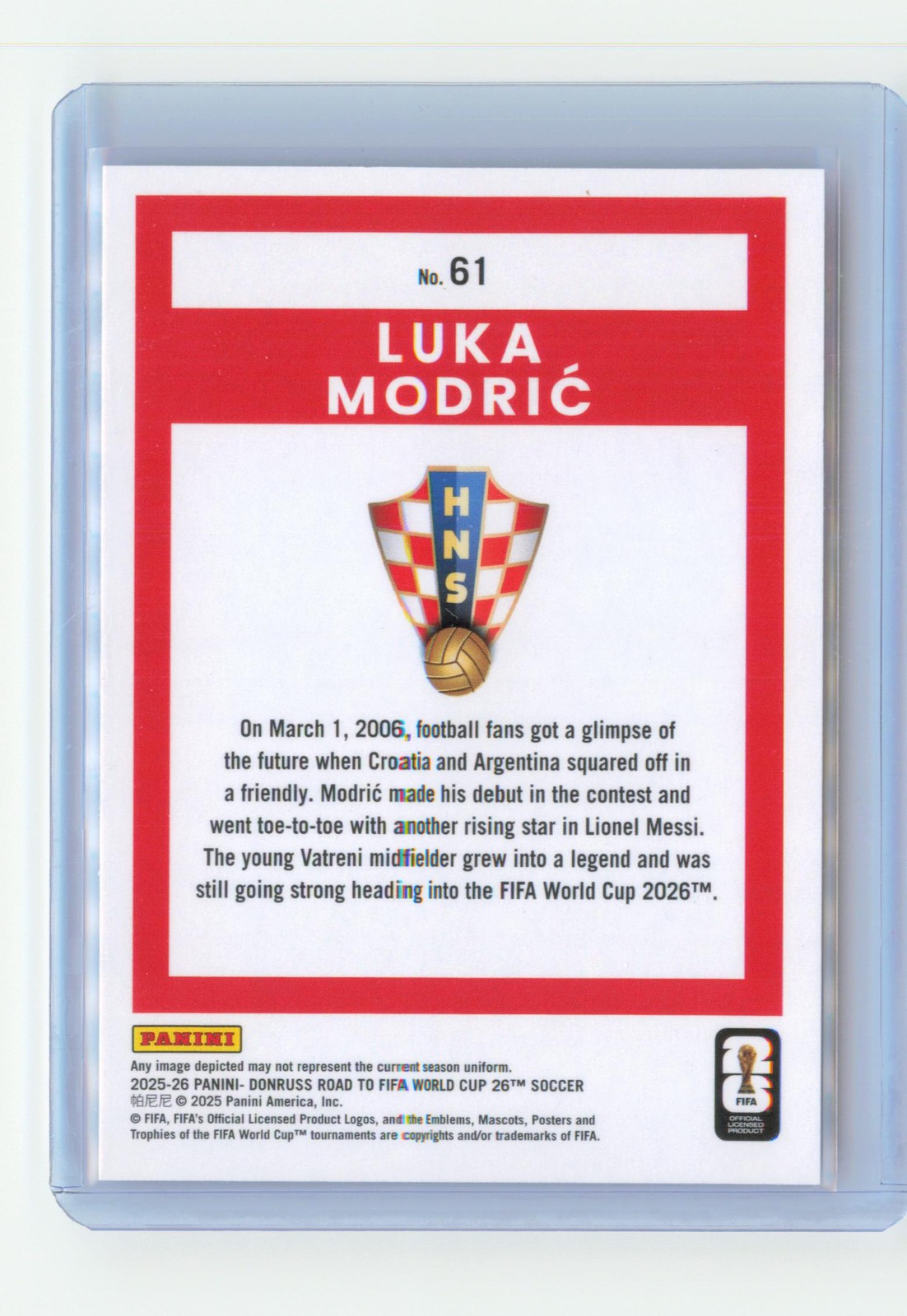 2025-26 Donruss Road to FIFA World Cup Luka Modric Maze #61