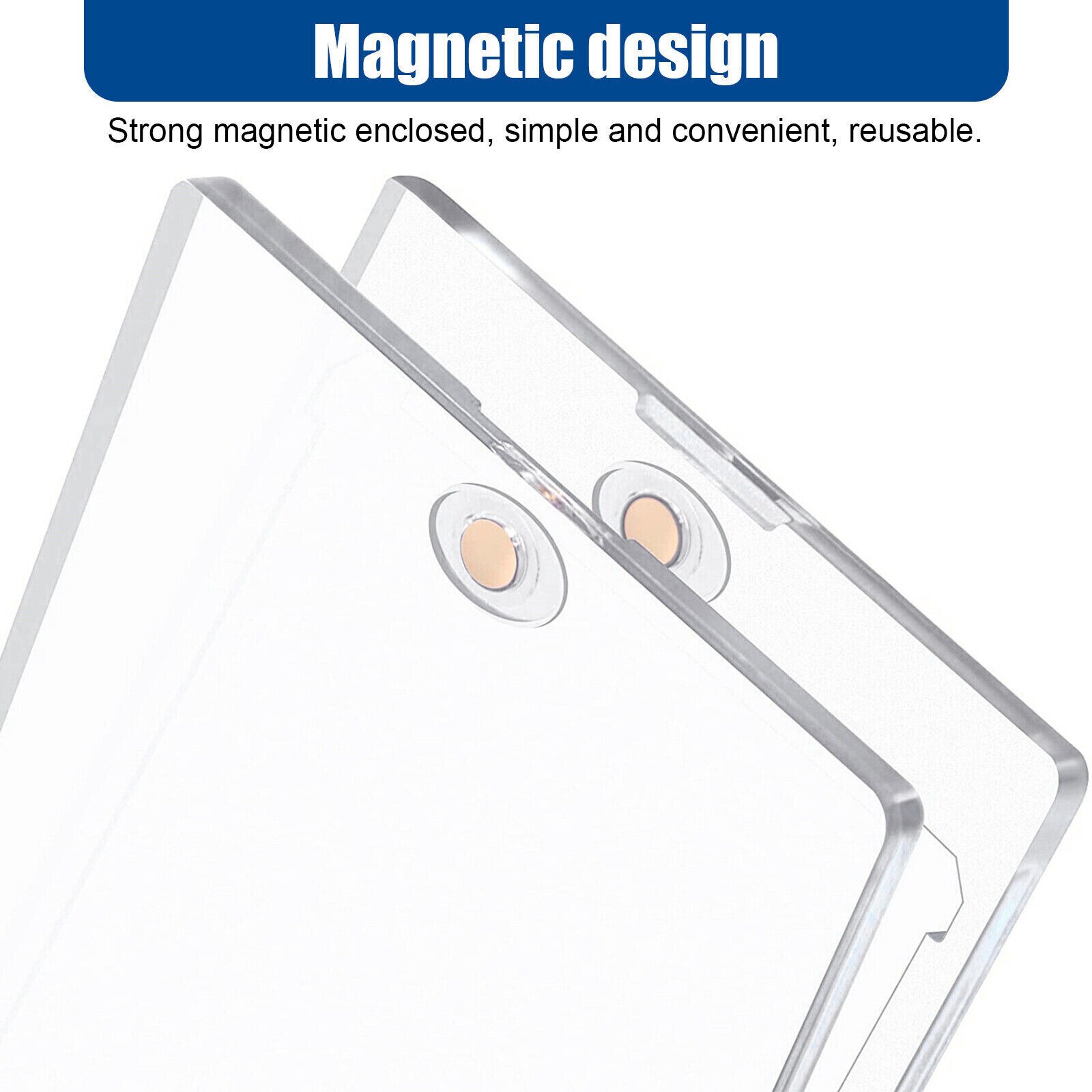 30-200 HeavyDuty Magnetic Trading Card Holders 35pt One-Touch Hard UV Protection