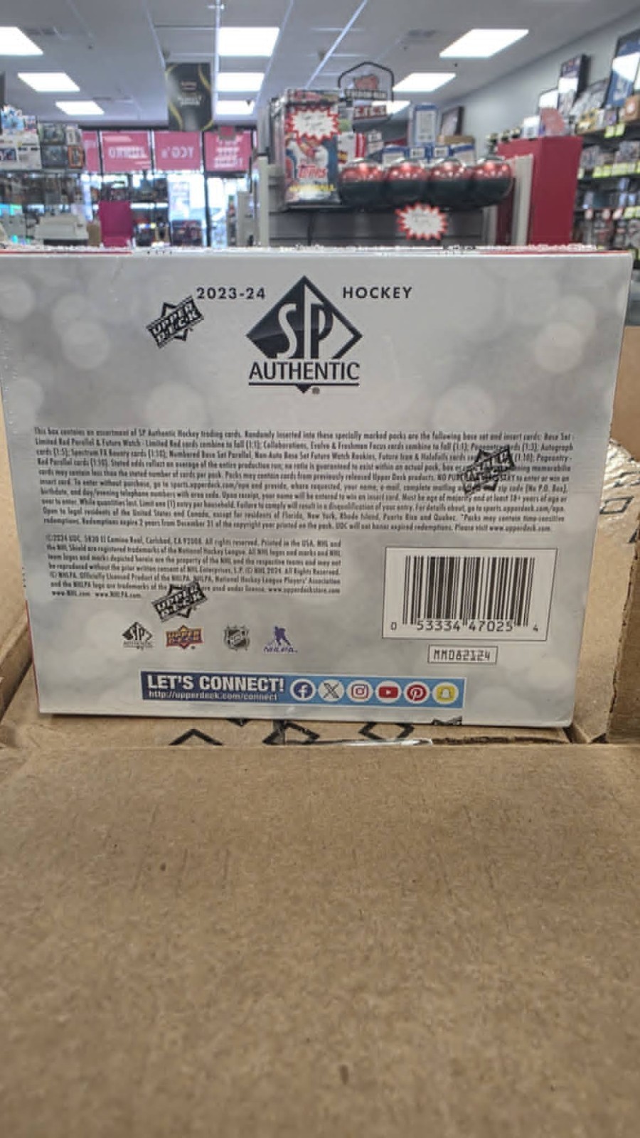 2023-24 SP Authentic NHL Hockey Factory Sealed Hobby Box from sealed case