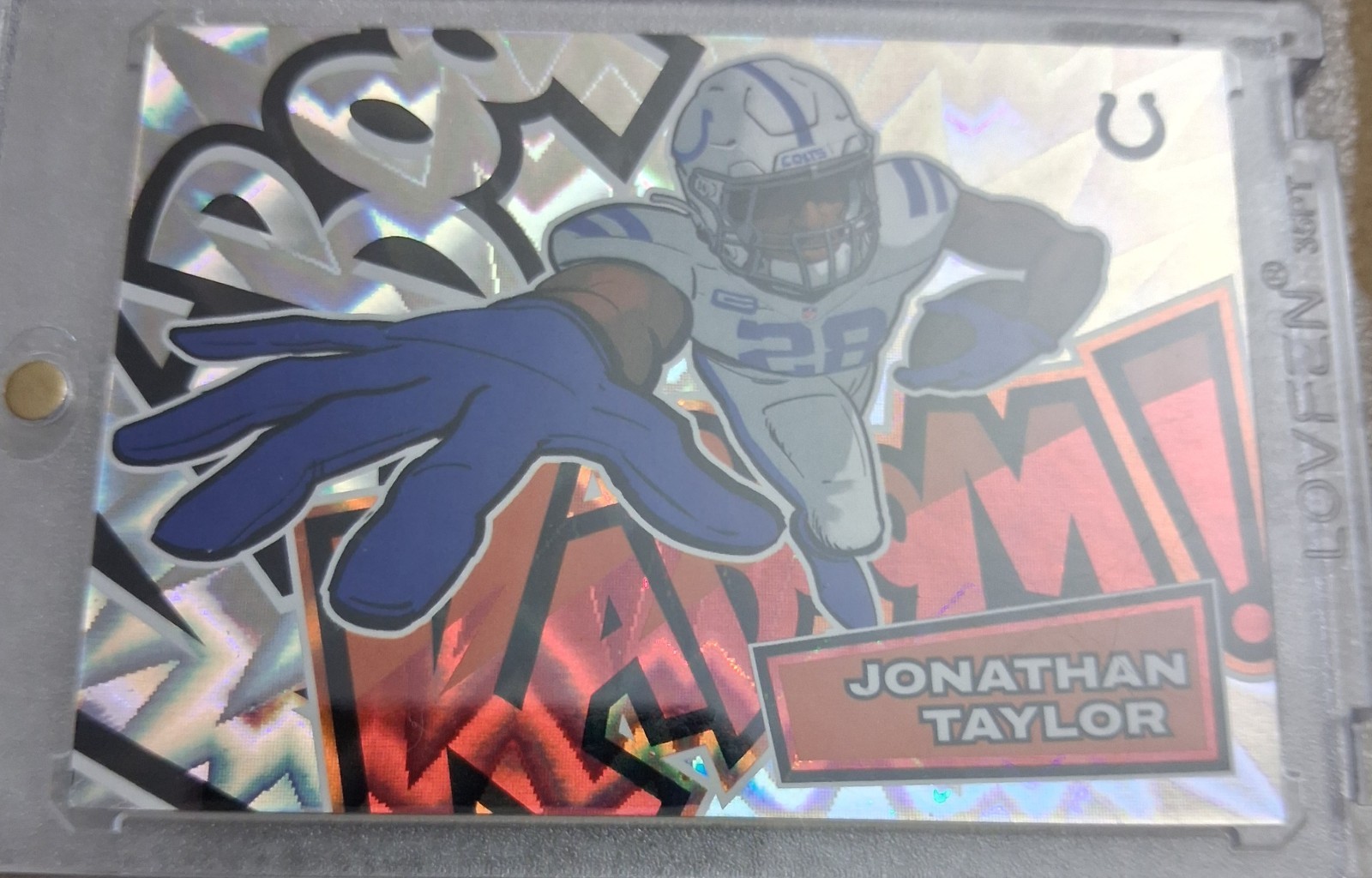 JONATHAN TAYLOR 2025 ABSOLUTE FOOTBALL #14 HORIZONTAL KABOOM RARE SSP CASE HIT