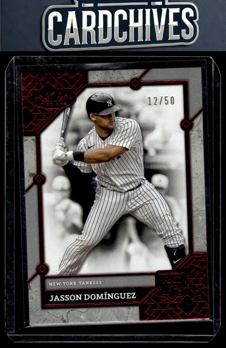 Jasson Domínguez 2024 Topps Tier One #74 Purple Foil #/50 Rookie SN,RC