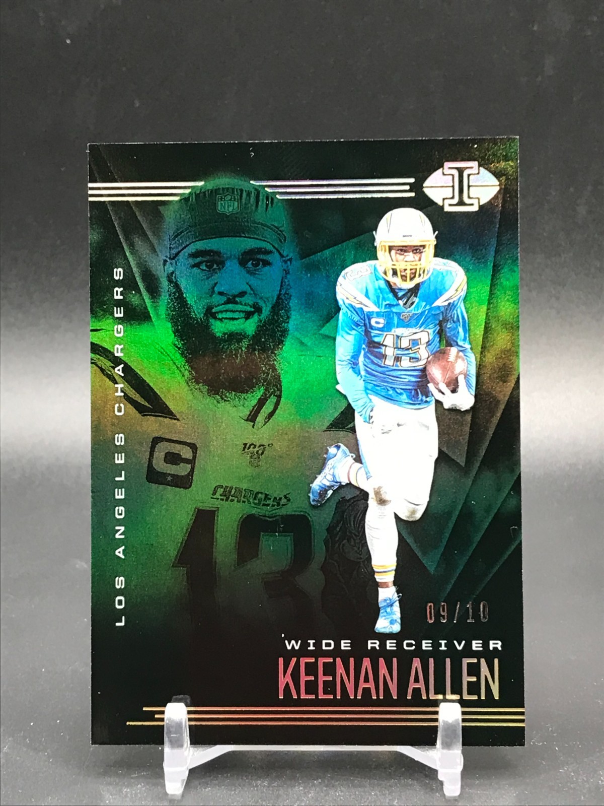 2020 Panini Illusions: # 69 Keenan Allen Green Refractor /10 Chargers