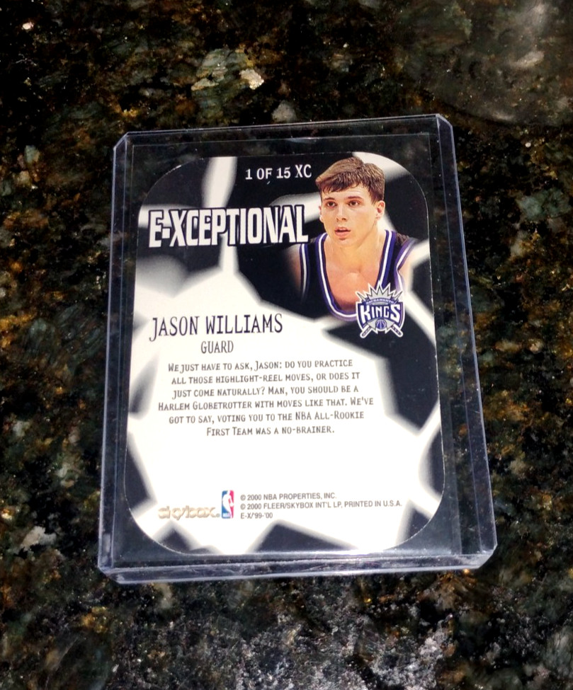 Jason Williams 1999-00 Skybox E-X – E-Xceptional Die-Cut Rare SP Legend
