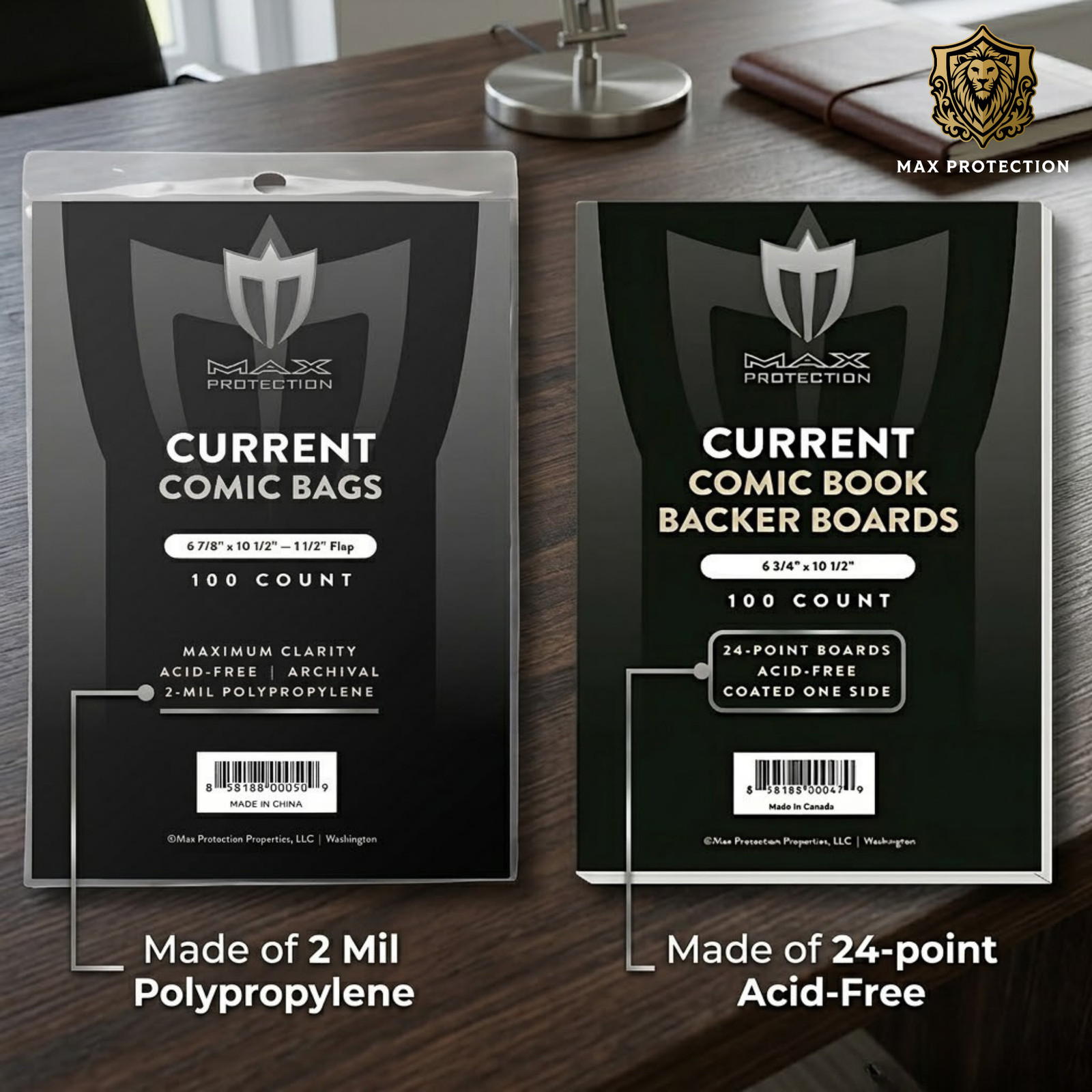 500 Ct Max Pro Current Comic Bags & Backing Boards – NEW 6-578 x 10-1/2