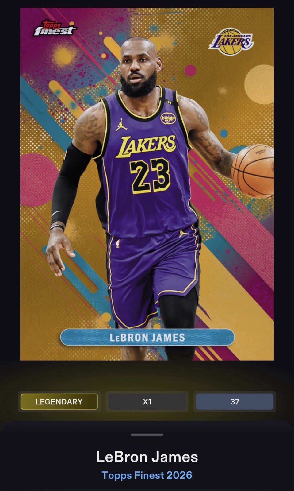 DIGITAL Topps NBA Collect – Topps Finest ‘26 – Legendary /50 – LeBron James