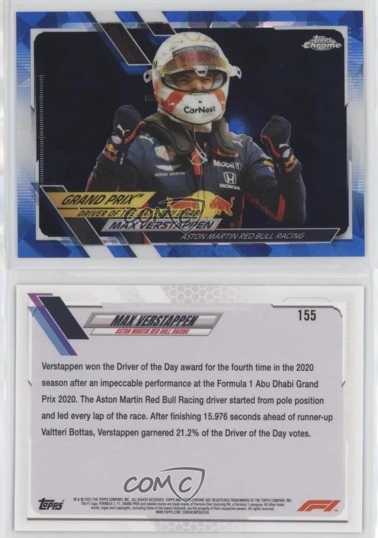 2021 Chrome Sapphire Formula 1 Grand Prix Driver of the Day Max Verstappen 0q60