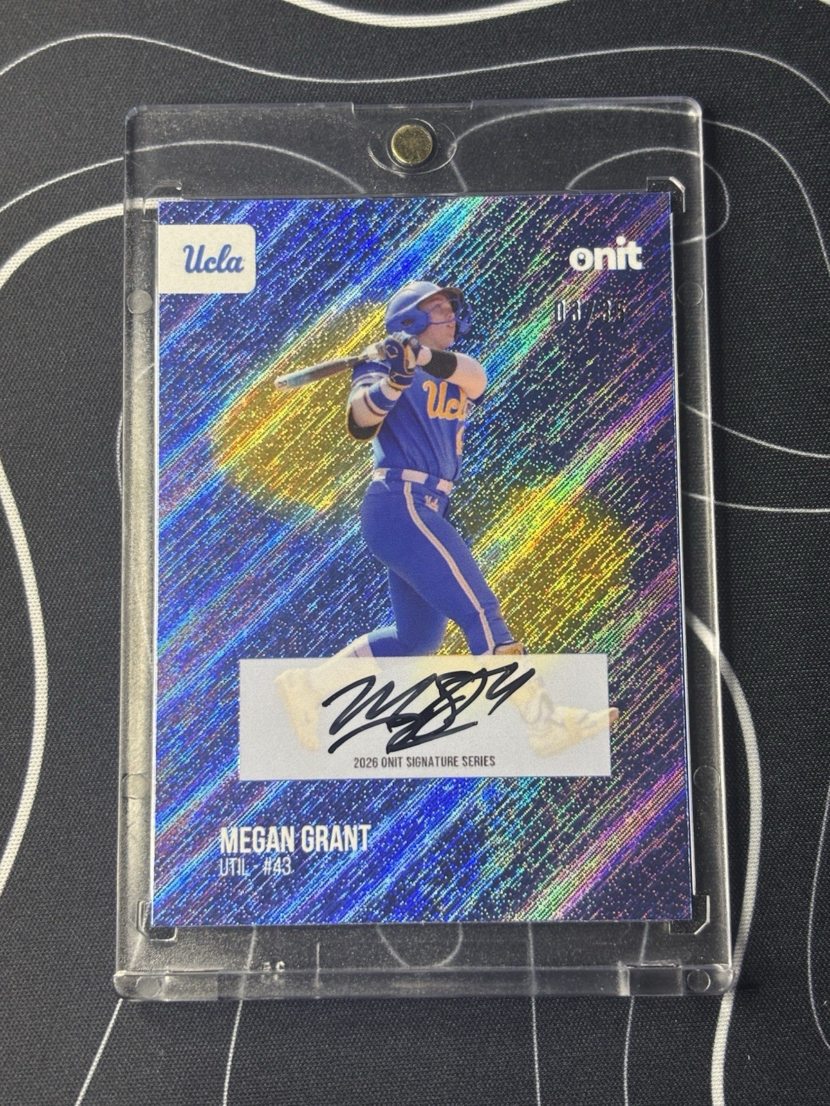 Onit 2026 Signature Series Auto Megan Grant S-1 UCLA Softball Card /35