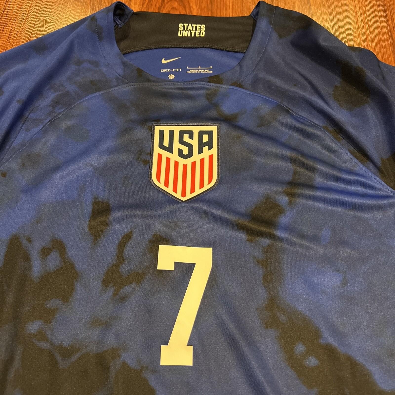 2022 Men’s Nike United States Gio Reyna Away Soccer Jersey Large L USMNT US USA