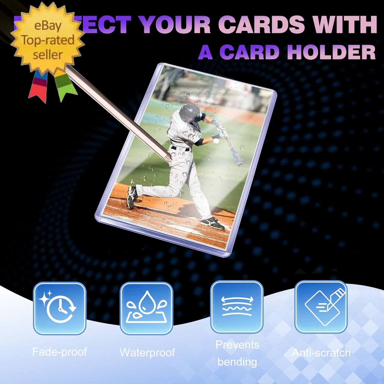 1000 Packs Card Sleeves,3″X4″ Baseball Collectible Trading Card Protective Sleev