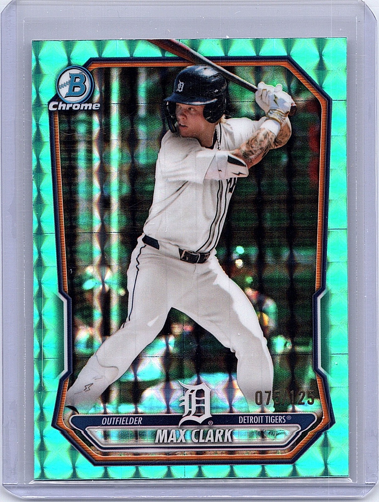 2026 Bowman #BCP-2 Max Clark Chrome Prospects Aqua Geometric Refractor #/125