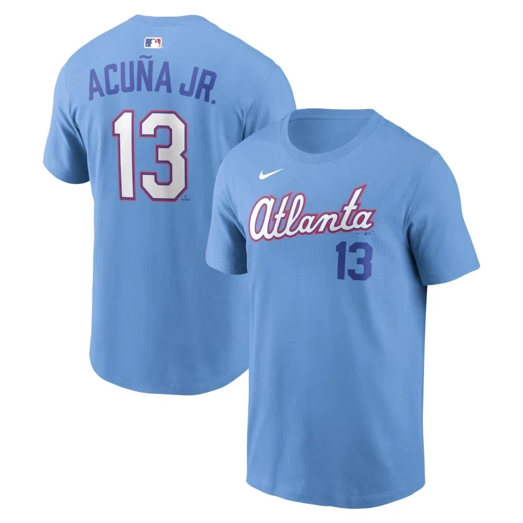 SALE!! Men’s A.Braves Ronald Acuna.Jr Home Replica Player Name T-shirt S-5XL