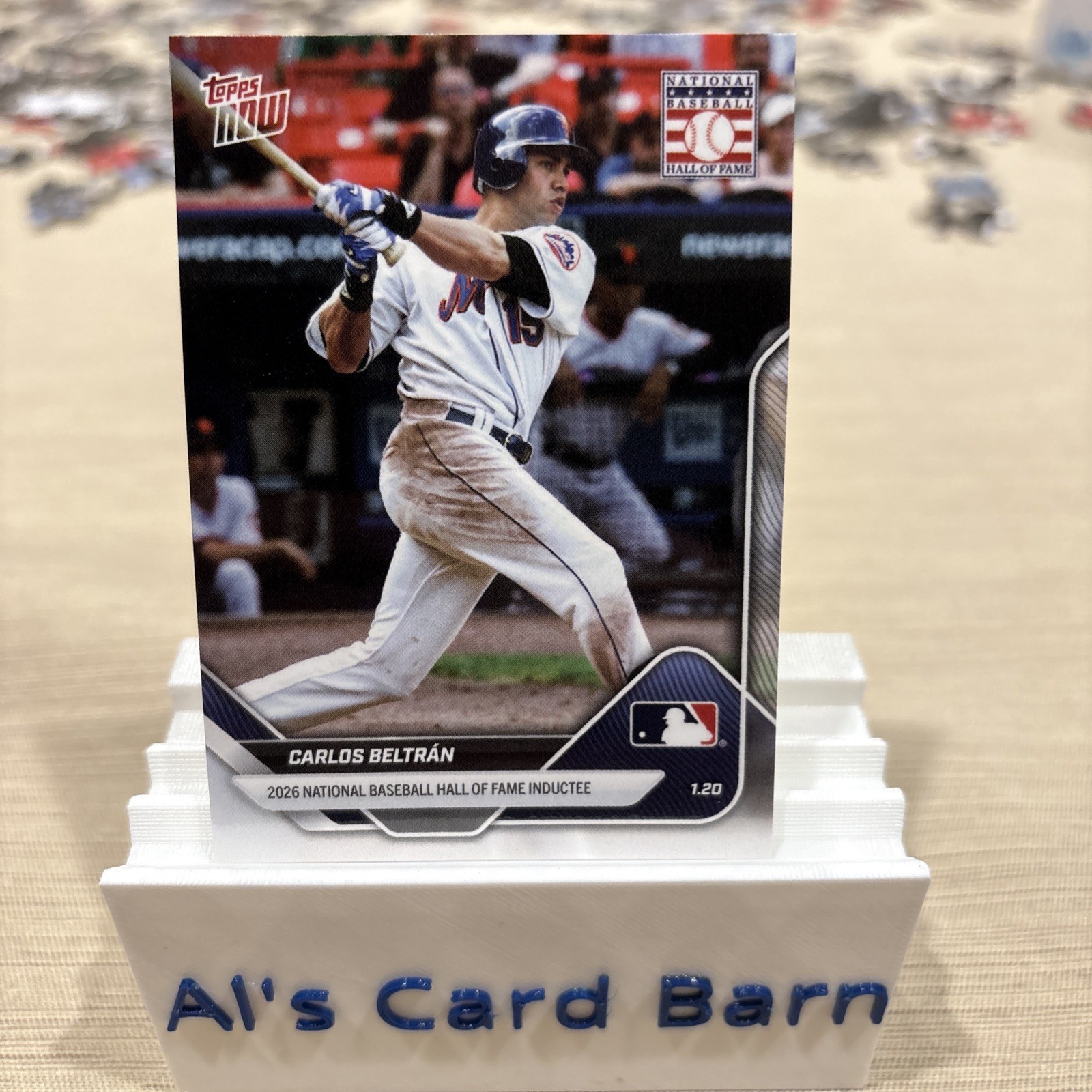 Carlos Beltran 2026 MLB Topps Now #OS-15 Hall Of Fame Inductee New York Mets