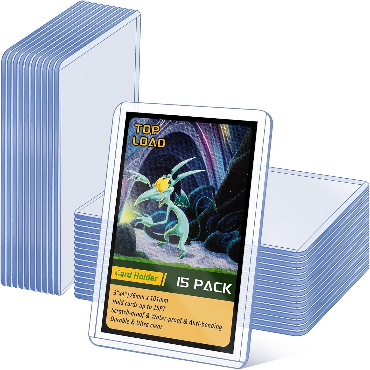 Trading Card Sleeves Hard Plastic Clear Case Holder Baseball Card Toploader