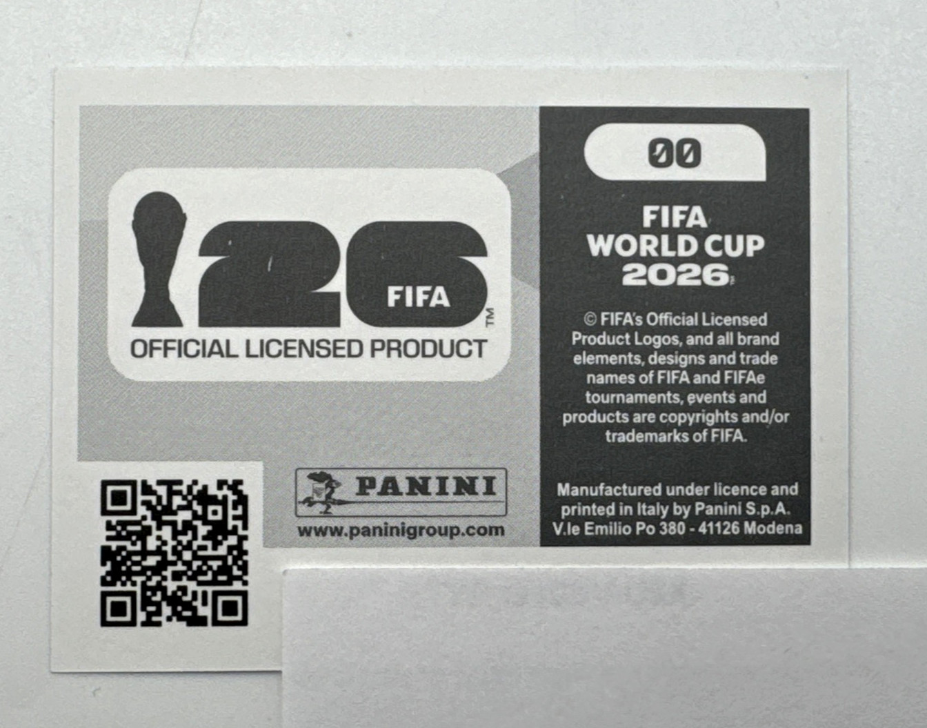 2026 Panini FIFA World Cup FCW #00 Logo Hologram Sticker Rare Collector — NM