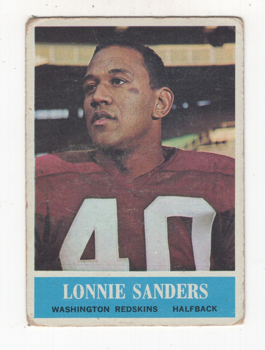 1964 PHILADELPHIA GUM FOOTBALL ROOKIE LONNIE SANDERS WASHINGTON REDSKINS #193
