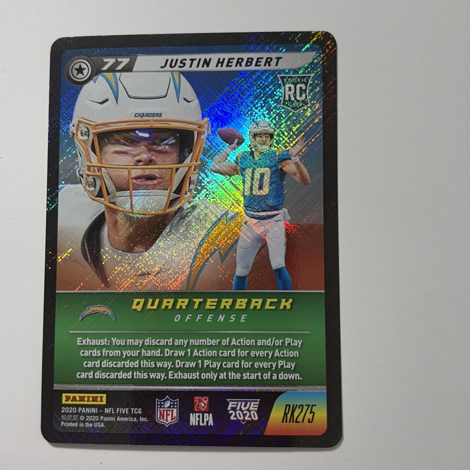 2020 Panini NFL Five GALACTIC FOIL TCG – Justin Herbert #RK275 (RC)