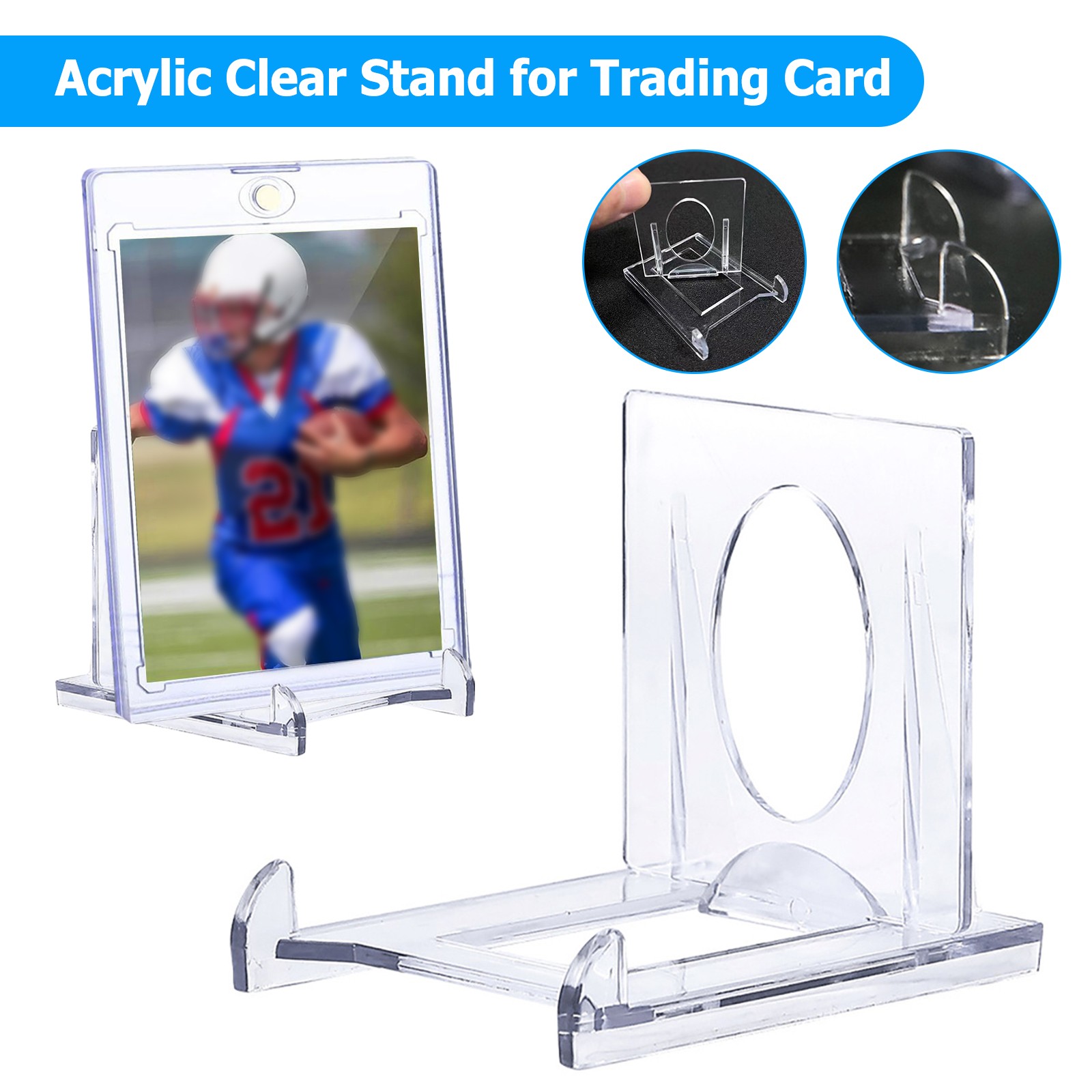 Adjustable Acrylic Stands Display Rack for Photos Crafts Office Desktop Storage