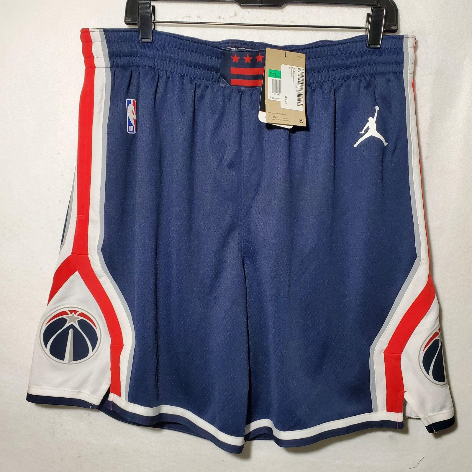 Washington Wizards Shorts Mens XL Navy Blue NBA Basketball Nike Dri-FIT Swingman