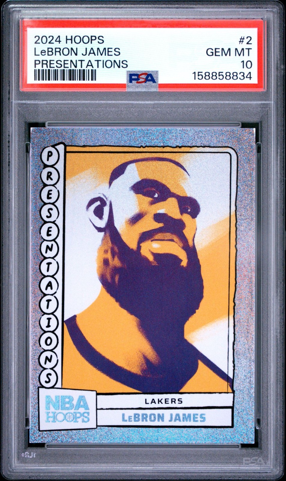 2024 Panini Nba Hoops Presentations SSP 2 Lebron James PSA 10 GEM MINT !