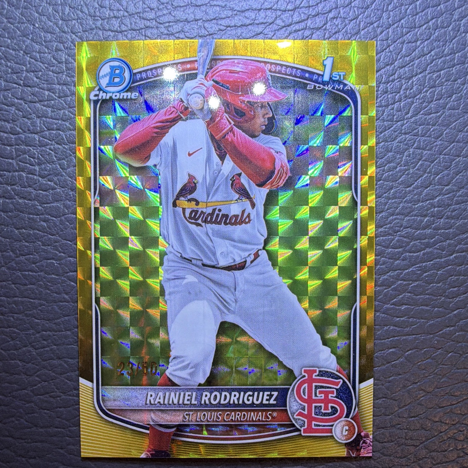 Topps Bowman Chrome 2025 | Rainiel Rodriguez – Cardinals | Gold Geo /50